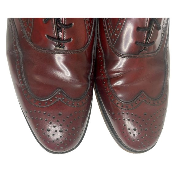 J. Murphy By Johnston & Murphy Men's Brown Leather Wingtip Oxfords Size 8.5M EUC - Picture 4 of 10